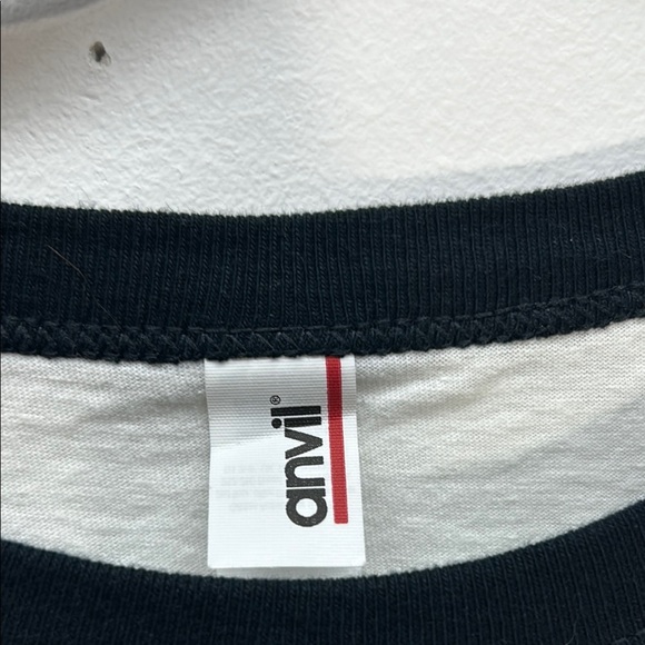 Anvil White and Black Graphic T-Shirt - Picture 3 of 4